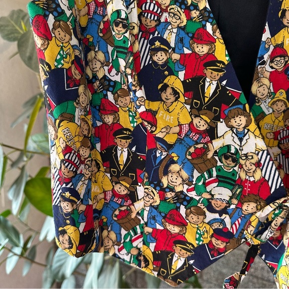 Colorful Cartoon Print Women's Vest - Picture 4 of 5